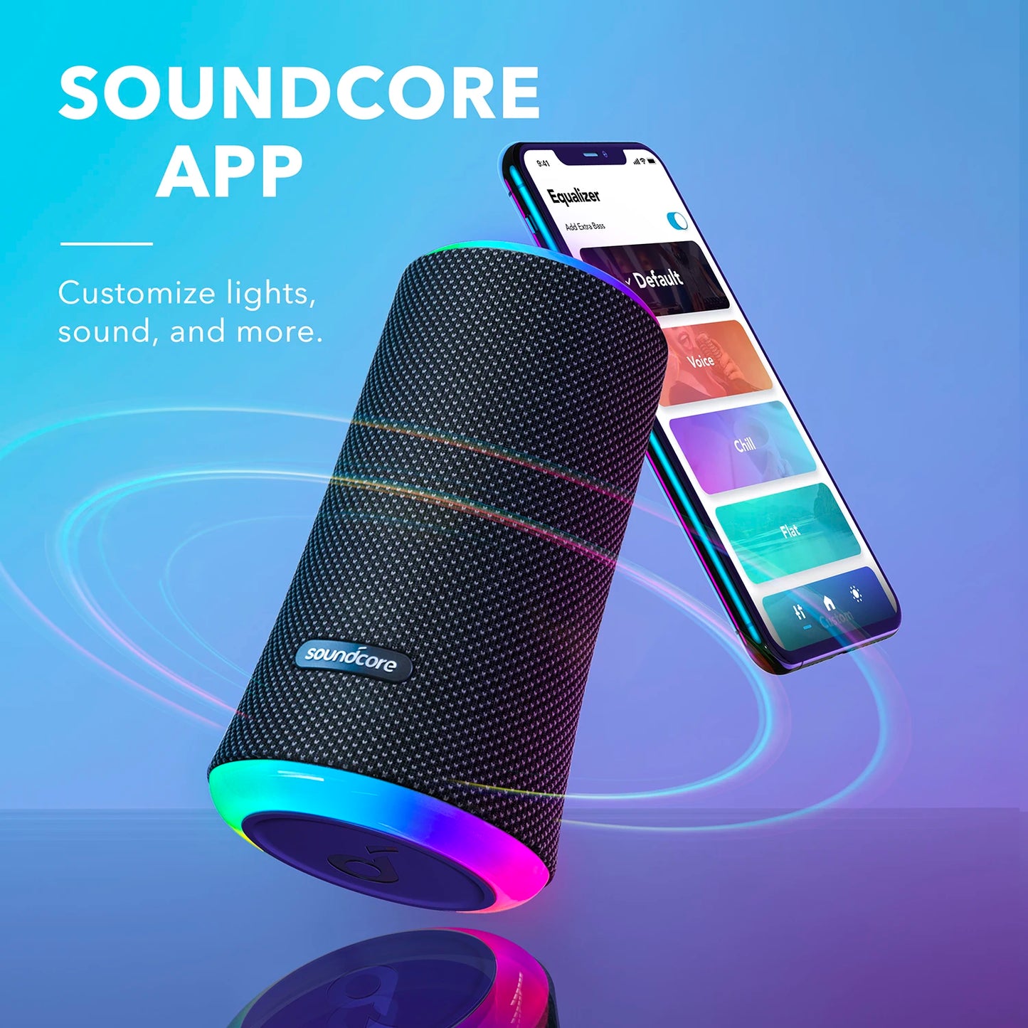 2025. Soundcore Flare 2 Bluetooth Speaker, with IPX7 Waterproof Protection and 360° Sound for Backyard and Beach Party, 20W Wire