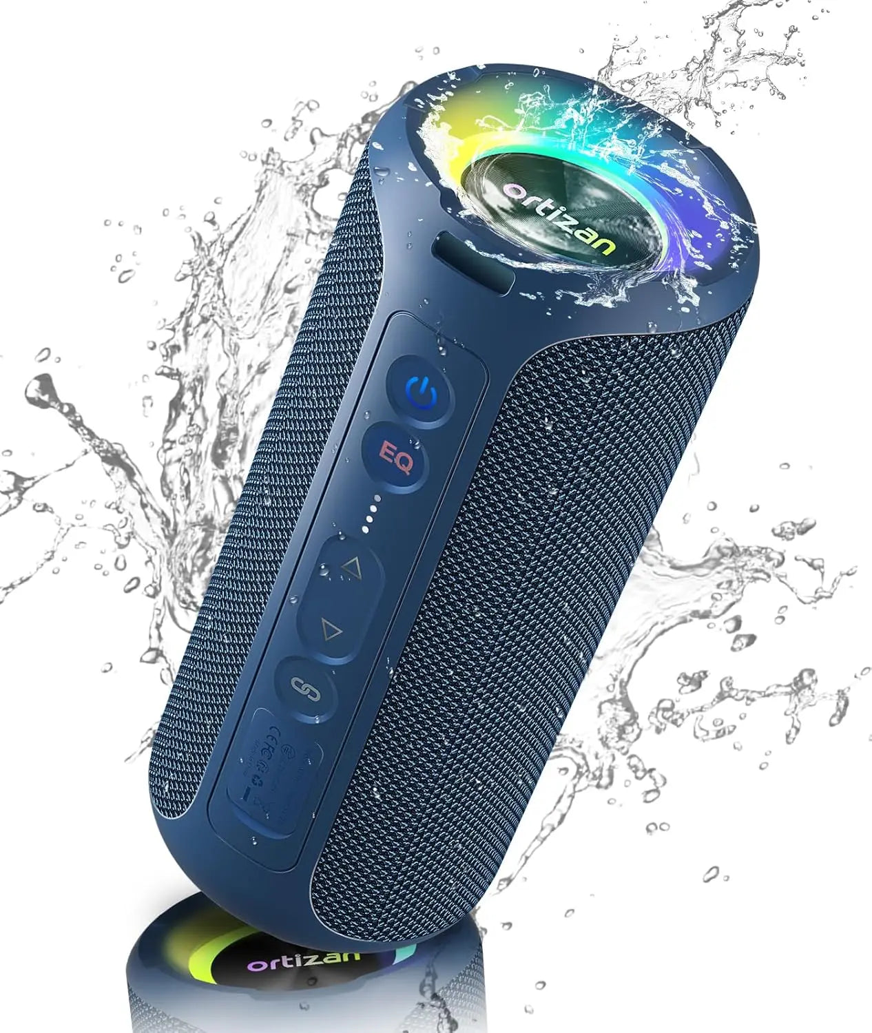 Ortizan X8Pro Bluetooth Speakers,40W Loud Portable Wireless Speaker IPX7 Waterproof Shower Speakers with Bluetooth 5.3 Deep Bass