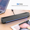 USB Wired Soundbar USB Wired Stereo Soundbar Music Player Bass Surround Sound Box 3.5mm Input for PC Cellphones Stereo Soundbar