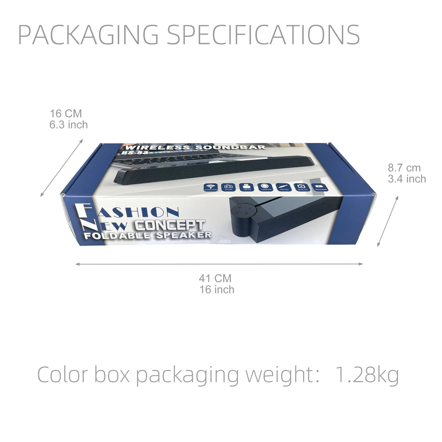 40W TV Speaker Wired Wireless Bluetooth Sound Home Theater Support For Coaxial Optic FM 3.5mm Audio Input