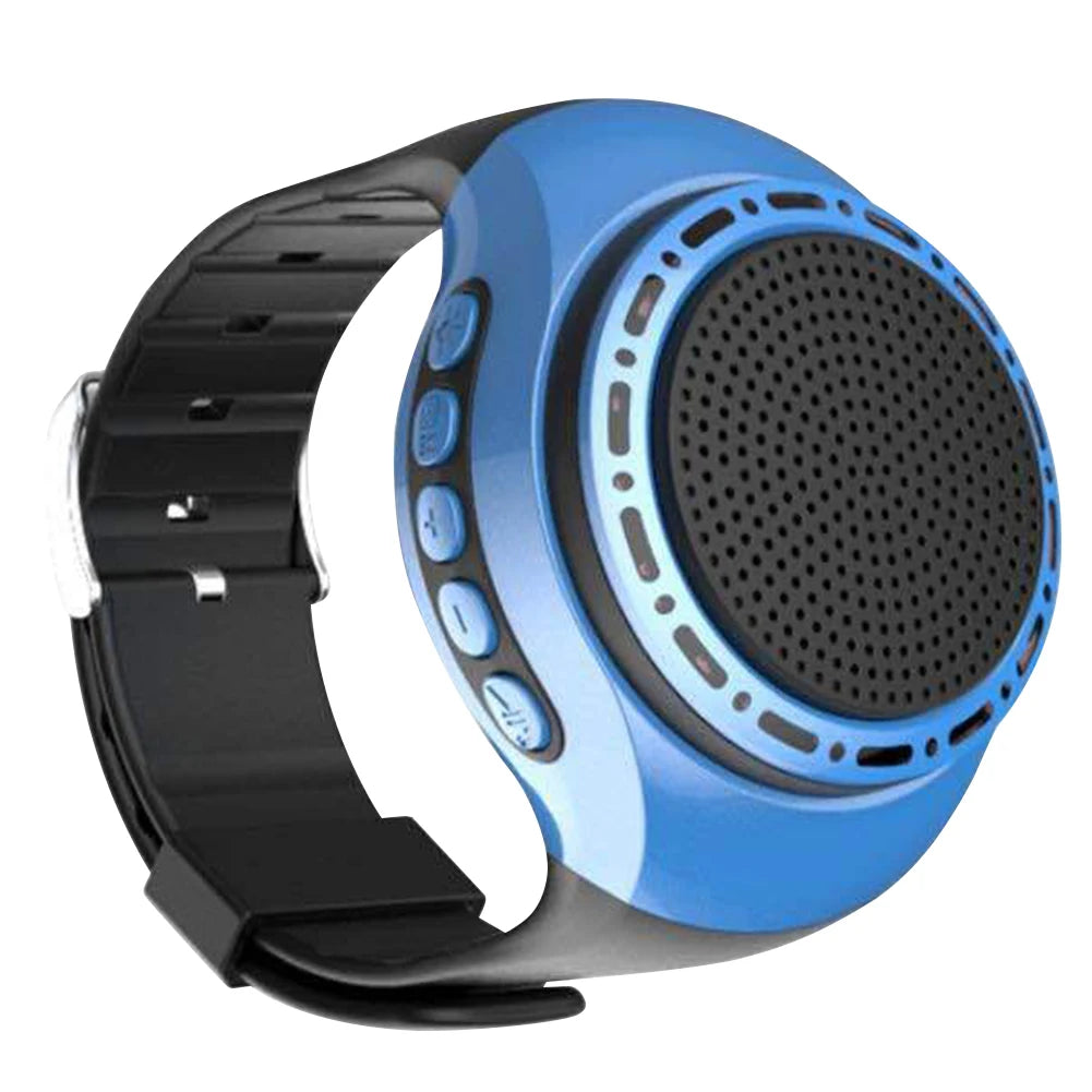 New U6 Wrist Watch Bluetooth Speaker With FM Radio Portable Outdoor Sports Running Wearable Mini Speaker Wireless Subwoofer