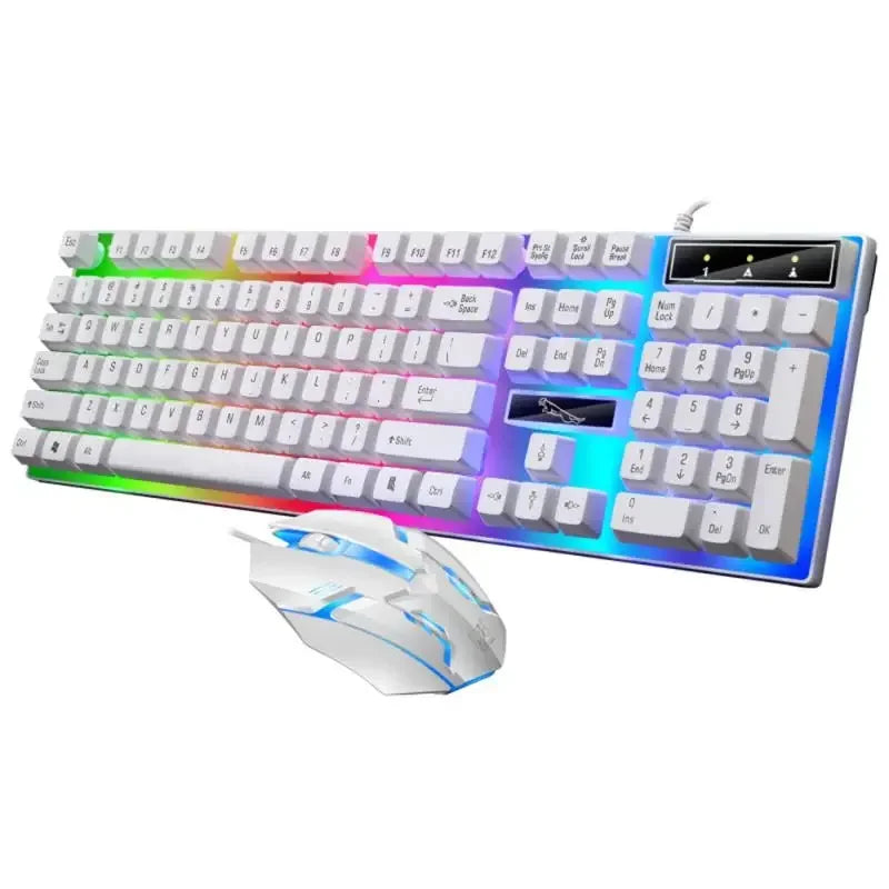 Keyboard Mouse Set G21B-RGB-BA Mechanical Gaming Keyboard And Mouse Combo Wired RGB Computer Laptop Gamer