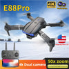 E88Pro 4K FPV Drone Foldable RC Helicopter with 1080P Dual HD Camera WiFi Height Hold for Professional Aerial Photography