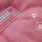 308i Pink Wireless 2.4G Keyboard and Mouse Set, Gradient Cute Round Keycaps for Retro Typewriter