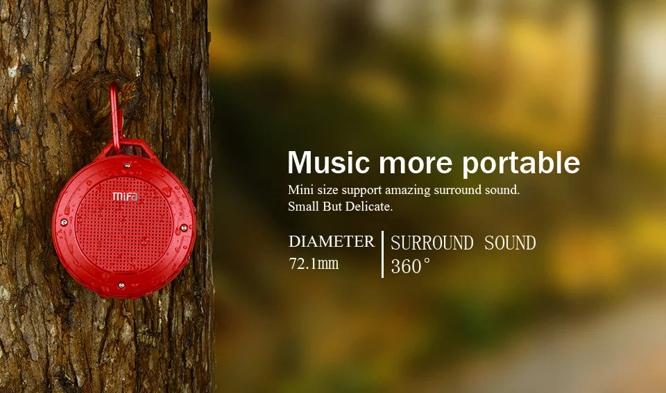 MIFA F10 Outdoor Wireless Bluetooth Stereo Portable Speaker Built-in mic Shock Resistance IPX6 Waterproof Speaker with Bass