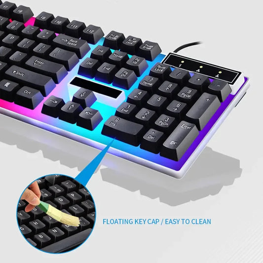 RGB Gaming Keyboard Gamer Keyboard And Mouse Kit Wired Mechanical Keyboard Gaming Keyboard And Mouse Combo    Gamers