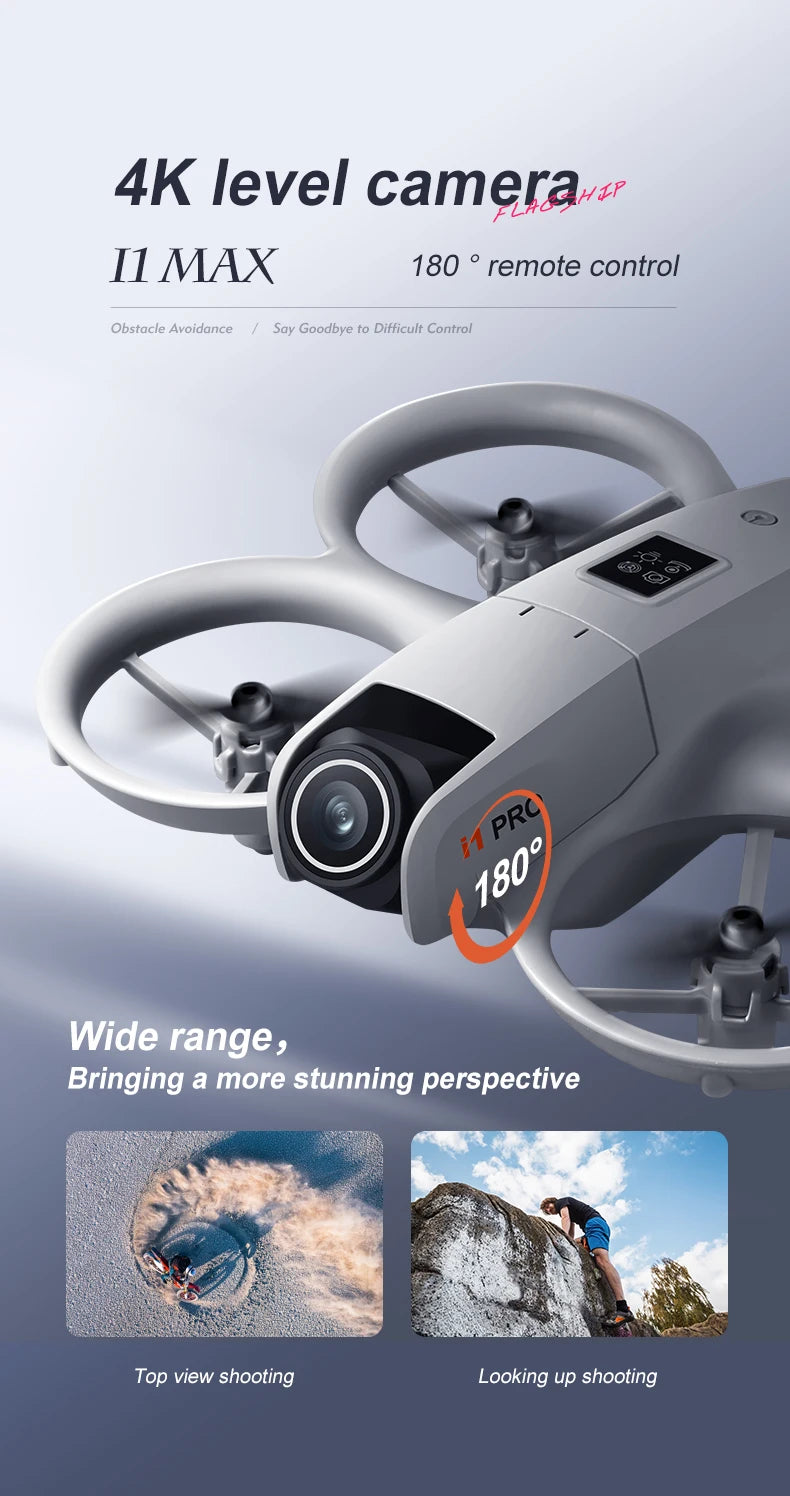 i1 PRO Mini Drone 8K HD Dual Camera Aerial Obstacle Avoidance Optical Flow Hover Avoidance Four-Axis RC Drone 10000M For Xiaomi