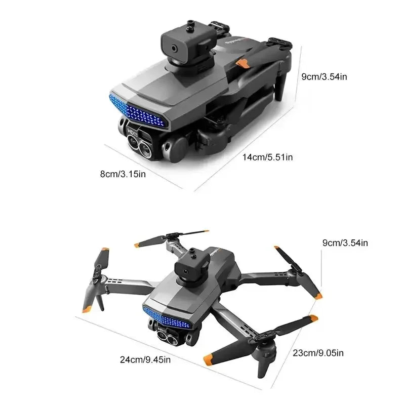 New D6 8K Drone Professional HD Dual Camera Optical Flow Localization Obstacle Avoidance WIFI FPV RC Foldable Quadcopter Toys