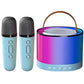 Bluetooth-Compatible 5.3 Portable Karaoke Machine with Wireless Mic Mini Home Theater Speakers Small Speaker for Home Karaoke