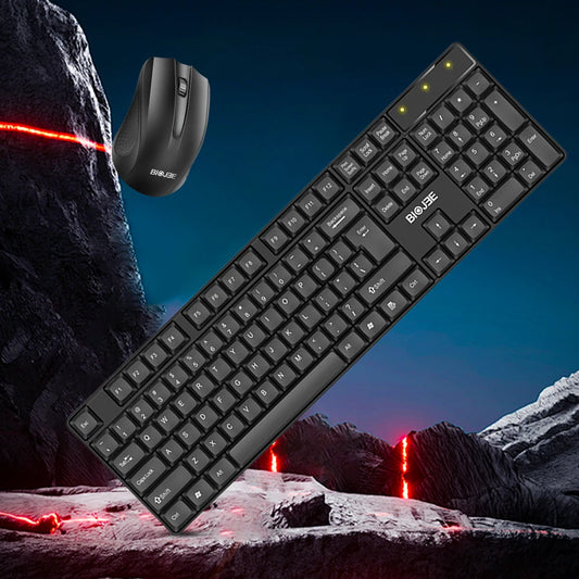 2.4G Wireless Keyboard and Mouse Combo USB Receiver Keyboard with Number Pad & Mouse for Windows Computer PC Notebook Laptop