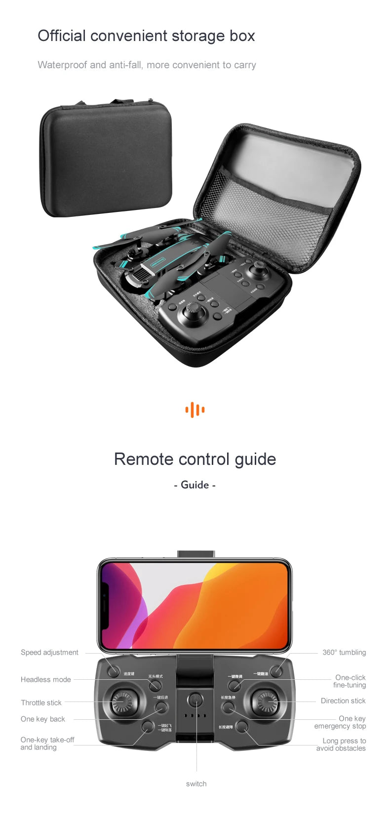 KBDFA New G6 Professional Foldable Quadcopter Aerial Drone S6 HD Camera GPS RC Helicopter FPV WIFI Obstacle Avoidance Toy Gifts
