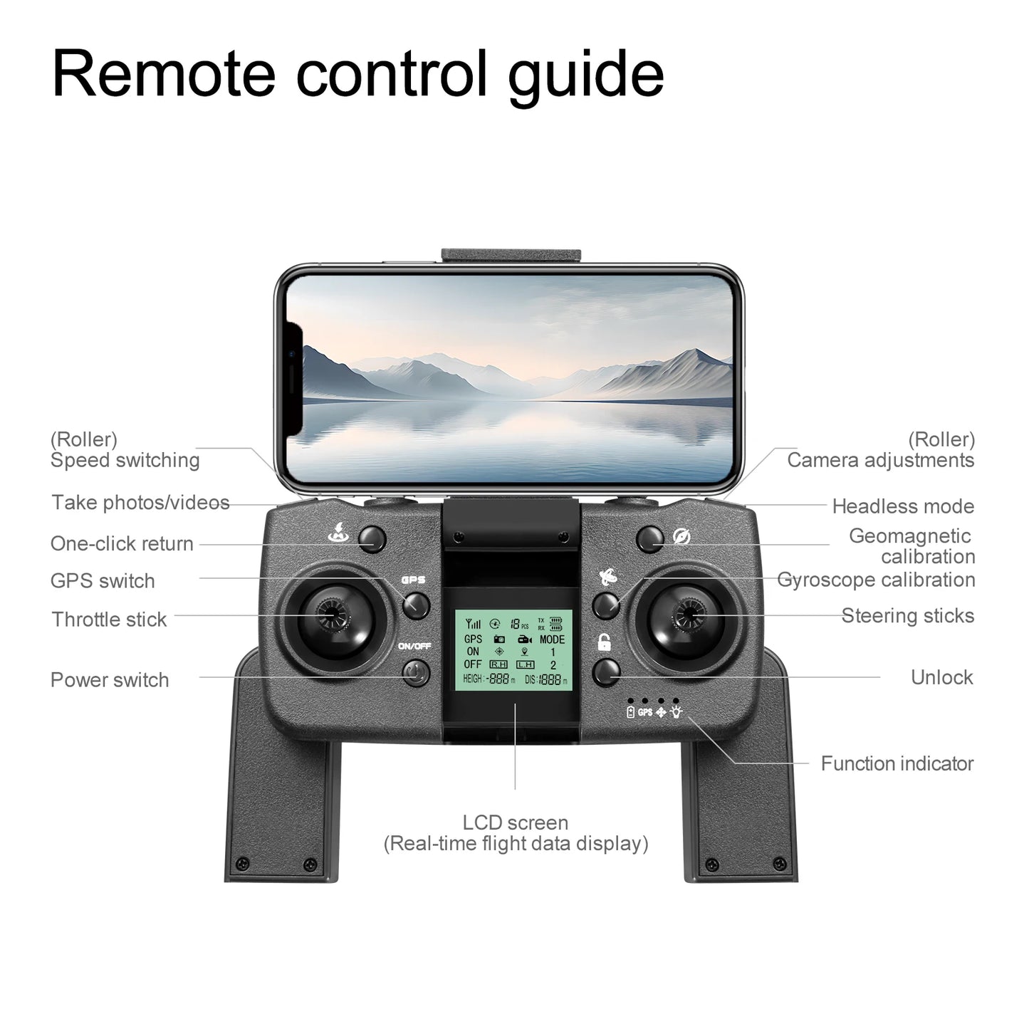 2024 M8Pro RC Drone 4K Professinal With 1080P Wide Angle HD Camera Foldable Helicopter WIFI FPV Height Hold Gift Toy