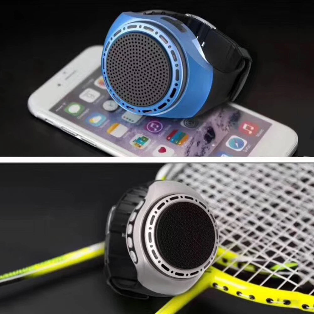New U6 Wrist Watch Bluetooth Speaker With FM Radio Portable Outdoor Sports Running Wearable Mini Speaker Wireless Subwoofer