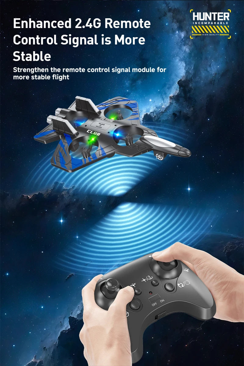 NEW CZ01 RC Remote Fighter Plane Quadcopter Foam Aircraft Shatterproof Long Endurance Drone Children's Toys Gift Drones