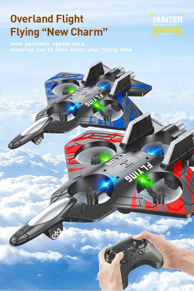 NEW CZ01 RC Remote Fighter Plane Quadcopter Foam Aircraft Shatterproof Long Endurance Drone Children's Toys Gift Drones