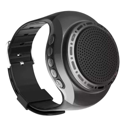 New U6 Wrist Watch Bluetooth Speaker With FM Radio Portable Outdoor Sports Running Wearable Mini Speaker Wireless Subwoofer