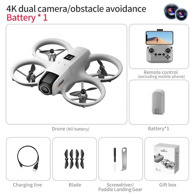 i1 PRO Mini Drone 8K HD Dual Camera Aerial Obstacle Avoidance Optical Flow Hover Avoidance Four-Axis RC Drone 10000M For Xiaomi