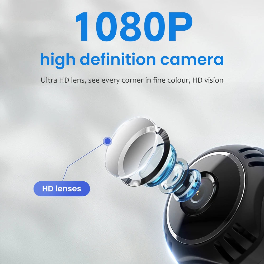 Mini Camera WiFi HD 1080P IP Night Vision Audio Video Camcorder Home Baby Monitor Indoor Safety Security Smart Surveillance