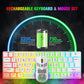 MAMNASNAKE L500 Wireless Gaming Keyboard and Mouse Combo, Mechanical Feeling Keyboard with Bluetooth 5.1&2.4G Wireless Dual Mode