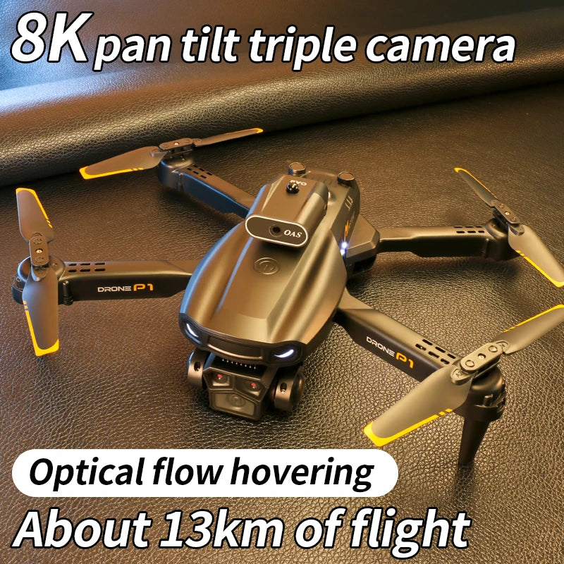KBDFA P1 RC Drone Profesional Dual HD Camera Aerial Photography FPV Helicopters Obstacle Avoidance Foldable RC Quadcopter Toys
