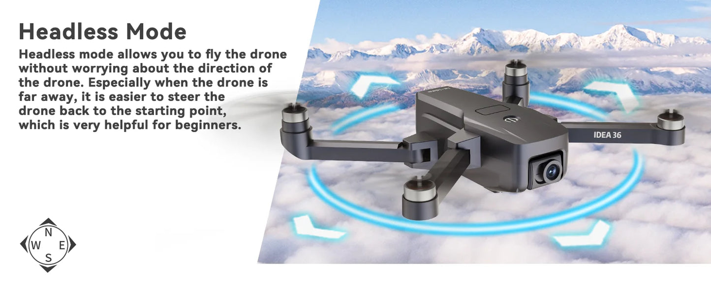 TT36 GPS RC Drone With 4K Camera 5GHz WIFI FPV Optical Flow Positioning Quadcopter Brushless Motor Remoted Control Drones C0