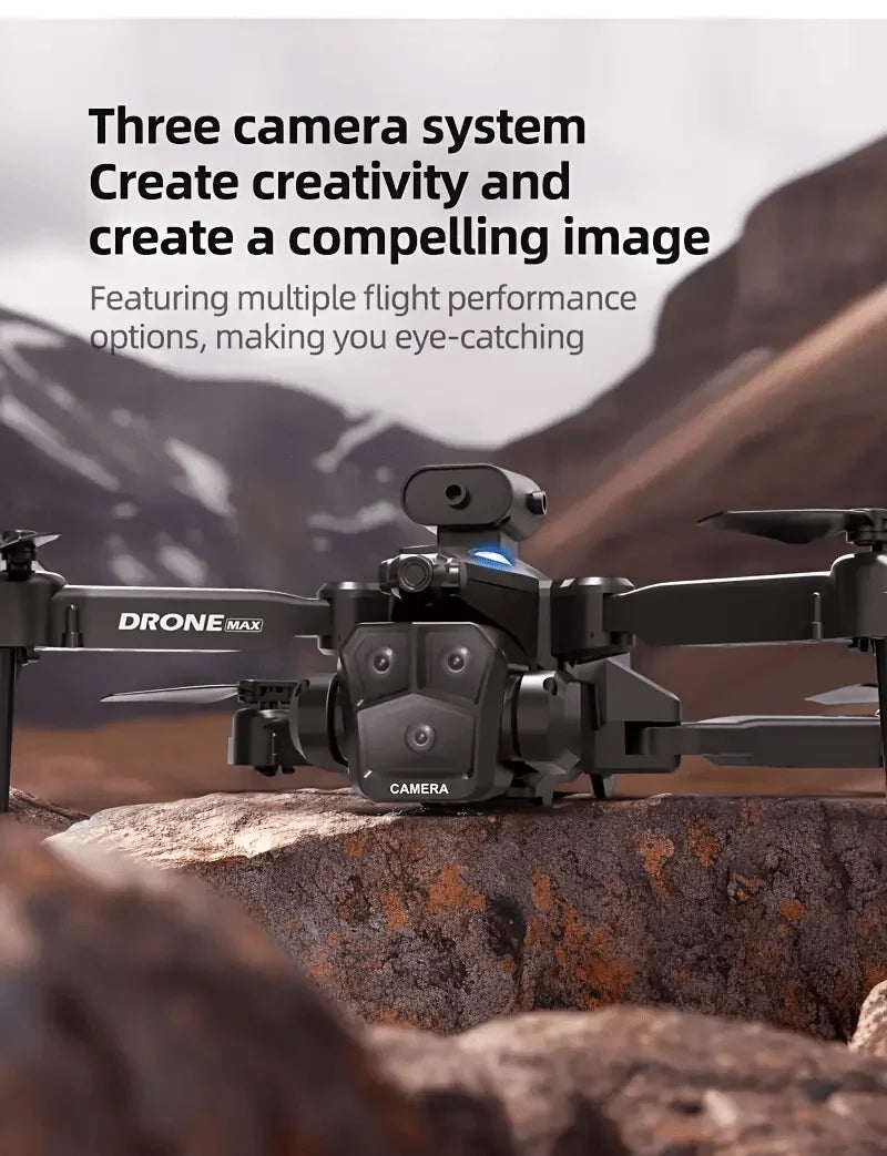 C10 RC Drone 4K Professional Three Camera HD Obstacle Avoidance Dron Wifi FPV Quadcopter Remote Control Aircraft Helicopter Toys