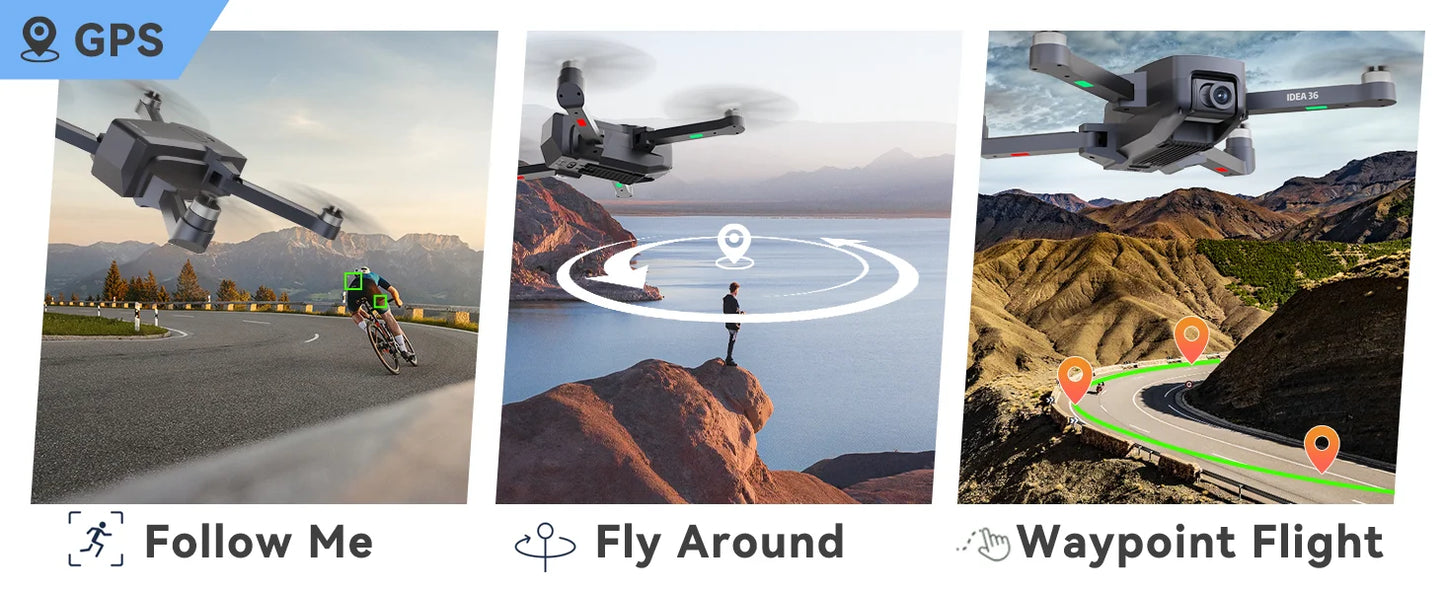TT36 GPS RC Drone With 4K Camera 5GHz WIFI FPV Optical Flow Positioning Quadcopter Brushless Motor Remoted Control Drones C0