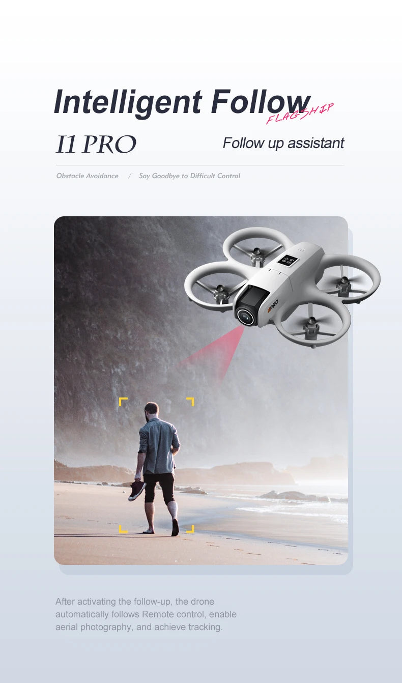 i1 PRO Mini Drone 8K HD Dual Camera Aerial Obstacle Avoidance Optical Flow Hover Avoidance Four-Axis RC Drone 10000M For Xiaomi