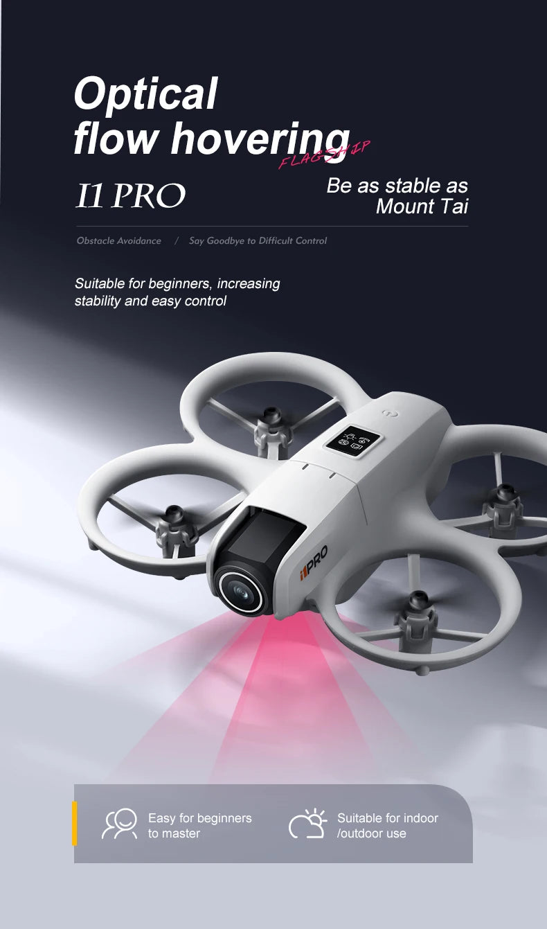 i1 PRO Mini Drone 8K HD Dual Camera Aerial Obstacle Avoidance Optical Flow Hover Avoidance Four-Axis RC Drone 10000M For Xiaomi