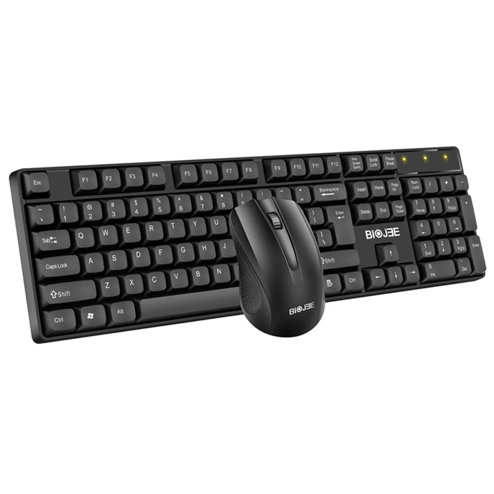 2.4G Wireless Keyboard and Mouse Combo USB Receiver Silent Full-Size Mouse and Keyboard Office Keyboard for PC/Laptop/Windows