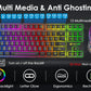 Wireless Gaming Keyboard and Mouse Combo,Rainbow Backlit Rechargeable 3800mAh Battery,87 Keys Mechanical Feel Keyboard