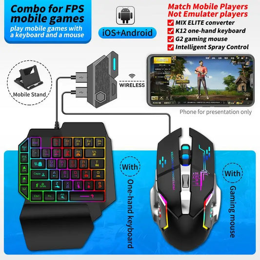 God Throne Eat Chicken Artifact IOS Tablet / Peripheral Phone Mobile Game Keyboard And Mouse Gamer Mice Keyboard