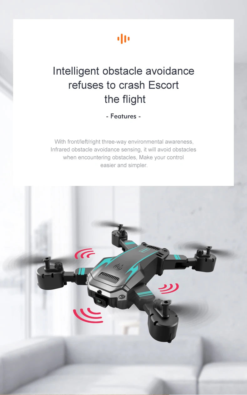 KBDFA New G6 Professional Foldable Quadcopter Aerial Drone S6 HD Camera GPS RC Helicopter FPV WIFI Obstacle Avoidance Toy Gifts