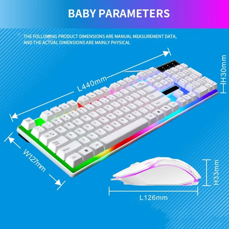 RGB Gaming Keyboard Gamer Keyboard And Mouse Kit Wired Mechanical Keyboard Gaming Keyboard And Mouse Combo    Gamers