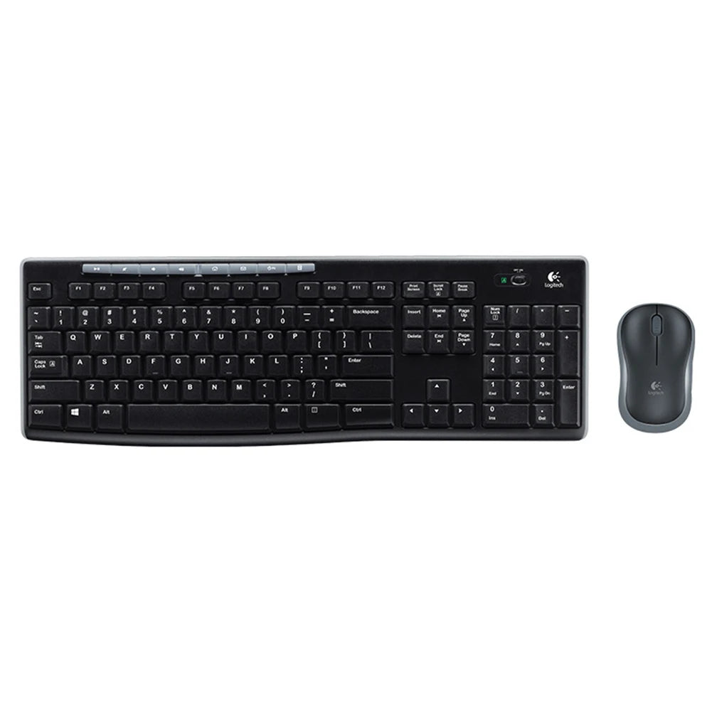 Logitech MK270 Wireless Keyboard Mouse Set Office 2.4G Computer 104 Keys Full Size Keyboard with USB Receiver 1000dpi for PC