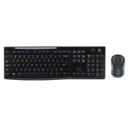 Logitech MK270 Wireless Keyboard Mouse Set Office 2.4G Computer 104 Keys Full Size Keyboard with USB Receiver 1000dpi for PC