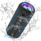 Ortizan Portable Bluetooth Speakers with Bass Boost,IPX7 Waterproof,Suporrt TF Card/AUX,RGB Lights,30H Playtime,24W Loud Drivers