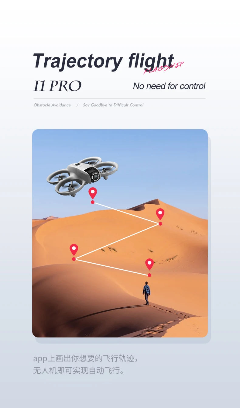 i1 PRO Mini Drone 8K HD Dual Camera Aerial Obstacle Avoidance Optical Flow Hover Avoidance Four-Axis RC Drone 10000M For Xiaomi