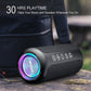 Ortizan Portable Bluetooth Speakers with Bass Boost,IPX7 Waterproof,Suporrt TF Card/AUX,RGB Lights,30H Playtime,24W Loud Drivers