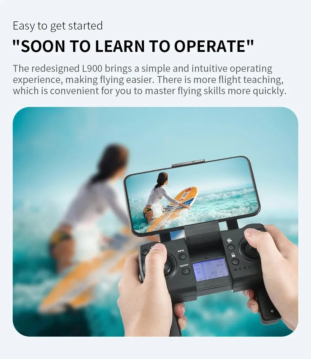 Drone L900 Pro 4K Professional 5G GPS HD Dual Camera Photography Brushless Foldable Quadcopter RC Distance 1.2KM Drones Toys