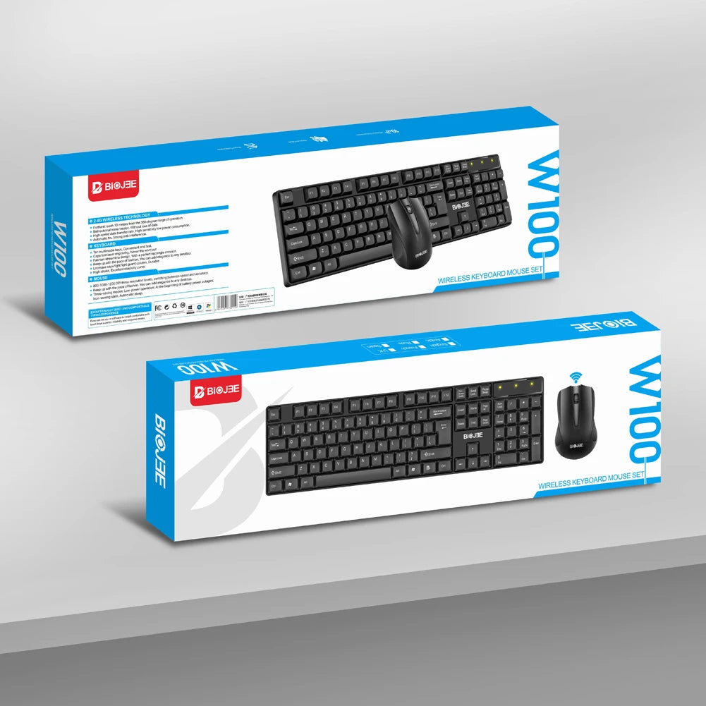 2.4G Keyboard Mouse Combo Wireless Mouse USB Receiver Keyboard Set with Number Pad For Windows Computer PC Notebook Laptop