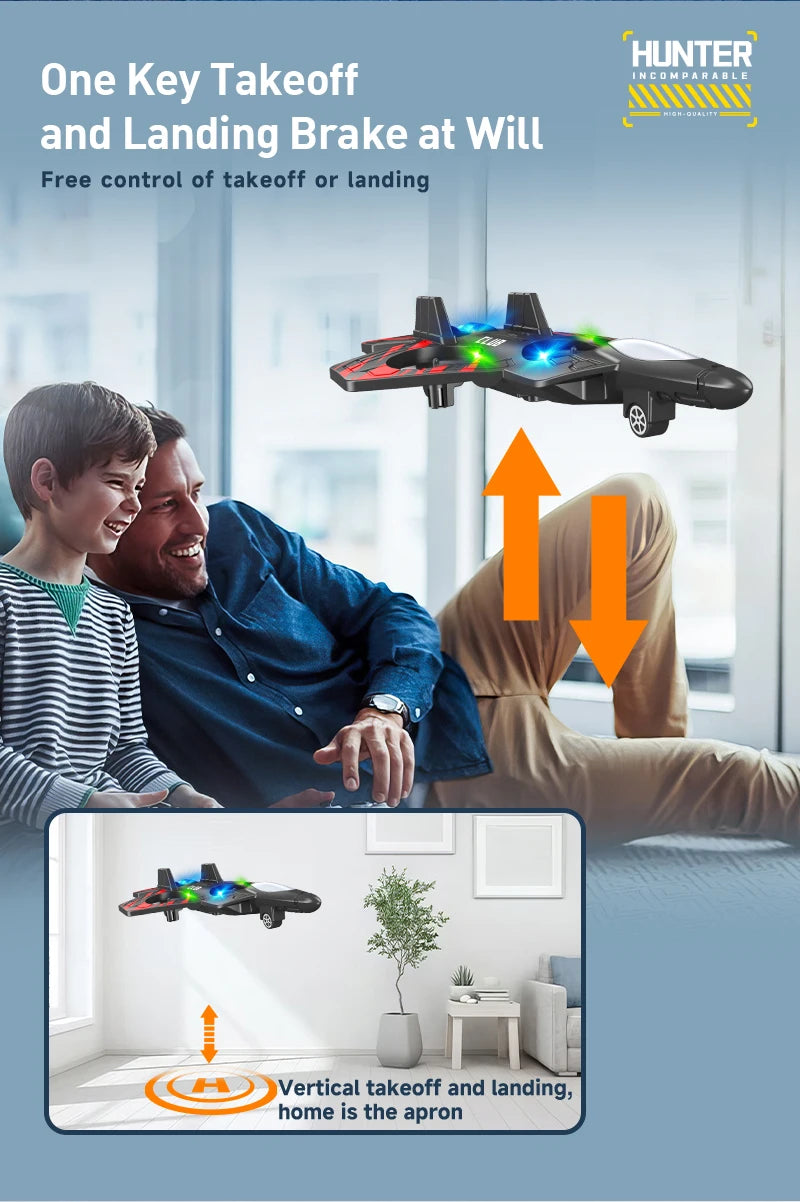 NEW CZ01 RC Remote Fighter Plane Quadcopter Foam Aircraft Shatterproof Long Endurance Drone Children's Toys Gift Drones