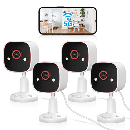 Jennov Outdoor/Indoor Security Cameras 5Ghz/2.4Ghz, 2K HD Wireless WiFi/Pet Dog Cat Baby Monitor Camera for Home Security IP66