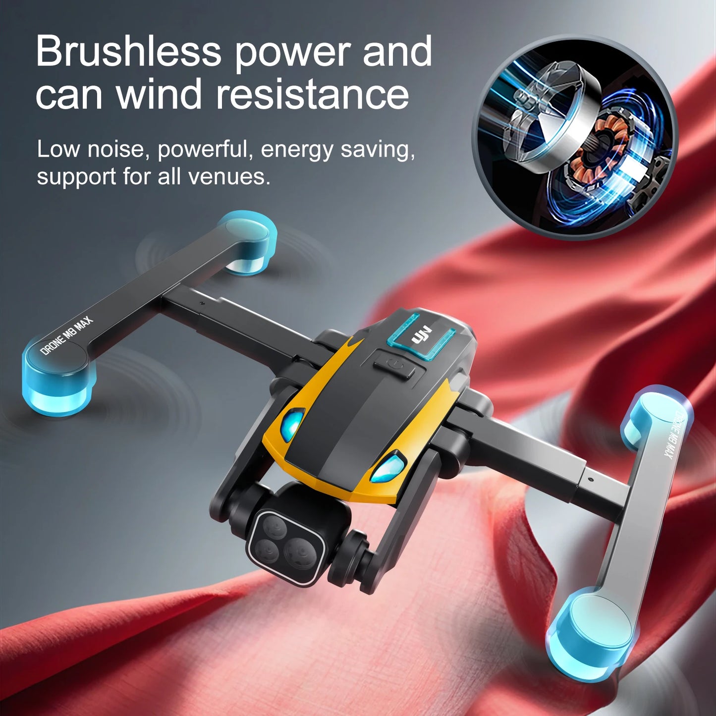 2024 M8Pro RC Drone 4K Professinal With 1080P Wide Angle HD Camera Foldable Helicopter WIFI FPV Height Hold Gift Toy