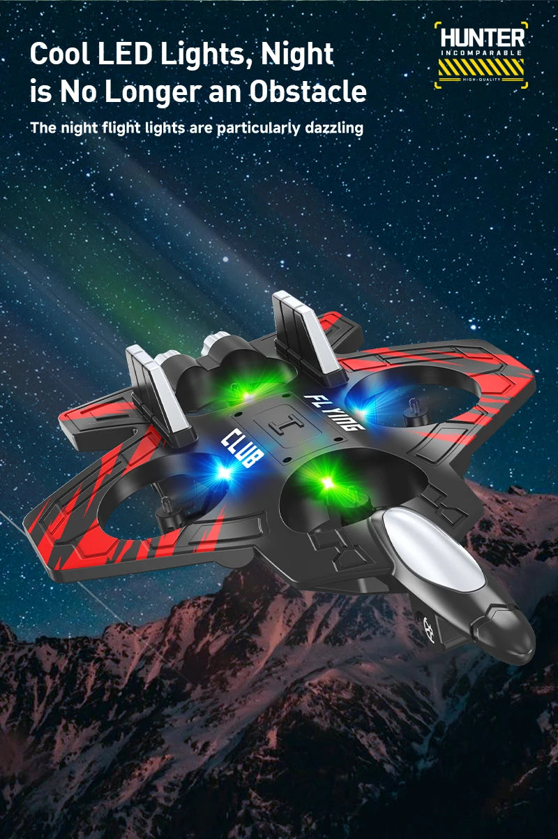 NEW CZ01 RC Remote Fighter Plane Quadcopter Foam Aircraft Shatterproof Long Endurance Drone Children's Toys Gift Drones