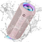 Ortizan Portable Bluetooth Speakers with Bass Boost,IPX7 Waterproof,Suporrt TF Card/AUX,RGB Lights,30H Playtime,24W Loud Drivers