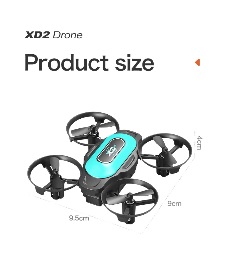 New XD2 Mini Drone 4ch 6-Axis Headless Mode Helicopter 360° Flip Remote Control Aircraft Rc Quadcopter Toy Mini Drone For Kids