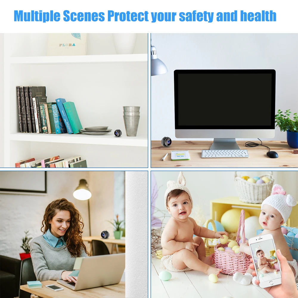 Mini Camera WiFi HD 1080P IP Night Vision Audio Video Camcorder Home Baby Monitor Indoor Safety Security Smart Surveillance