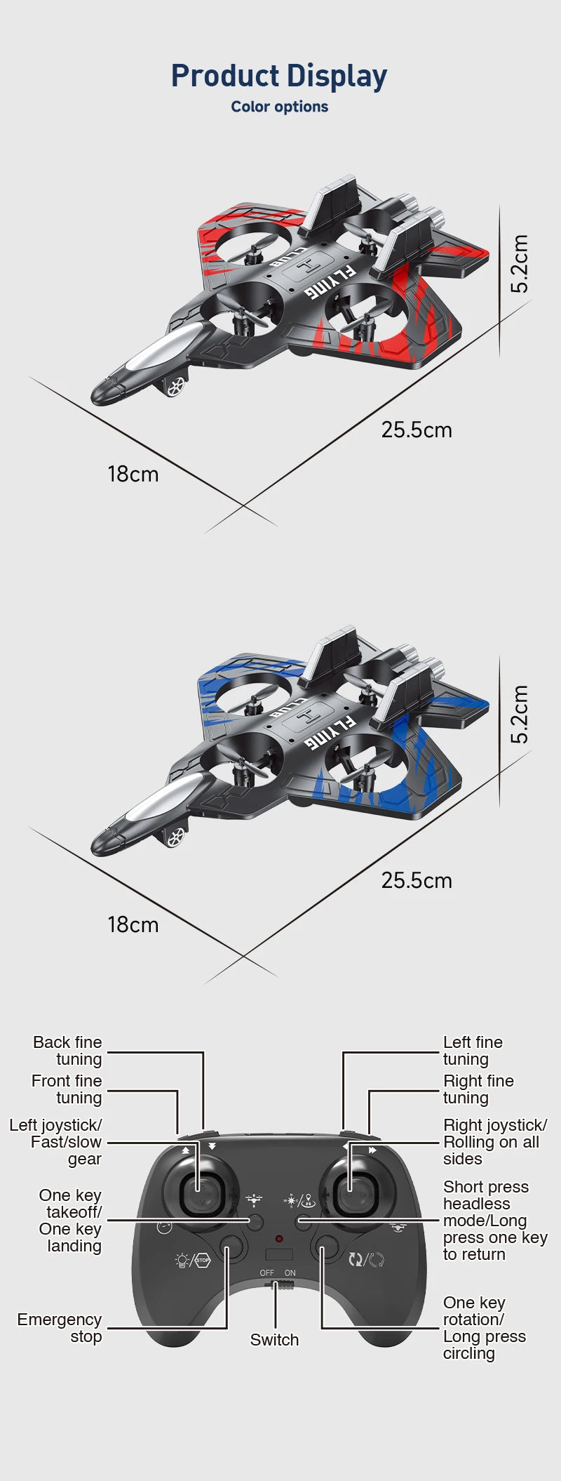 NEW CZ01 RC Remote Fighter Plane Quadcopter Foam Aircraft Shatterproof Long Endurance Drone Children's Toys Gift Drones