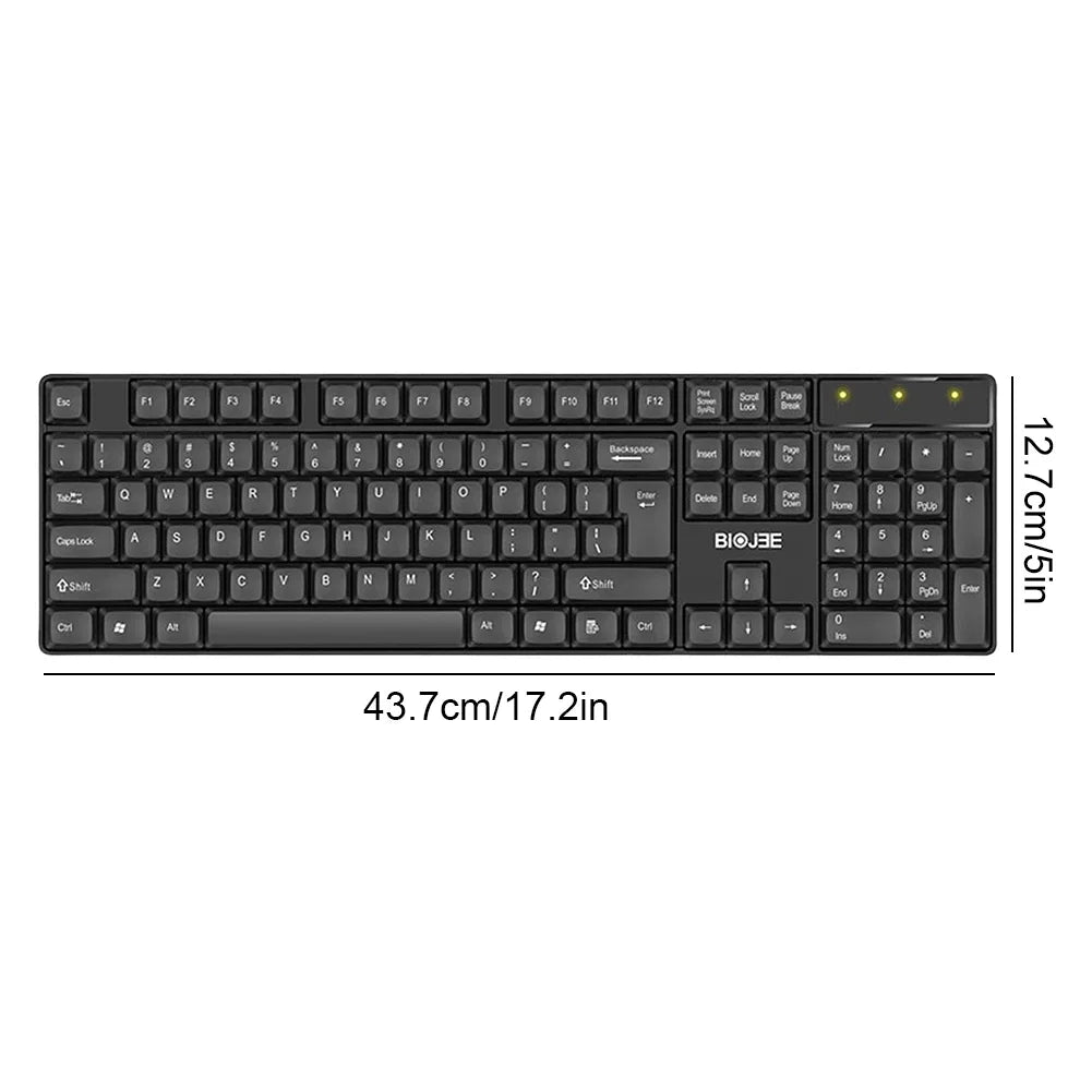 2.4G Keyboard Mouse Combo Wireless Mouse USB Receiver Keyboard Set with Number Pad For Windows Computer PC Notebook Laptop